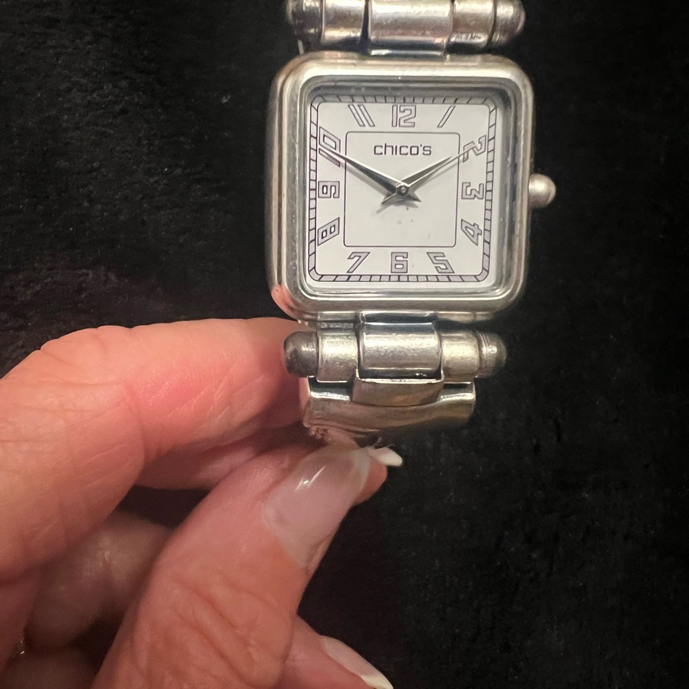 Chico's Silver Square Face Smartwatch